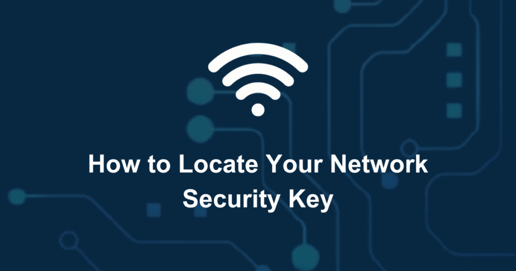 locate your network security key 