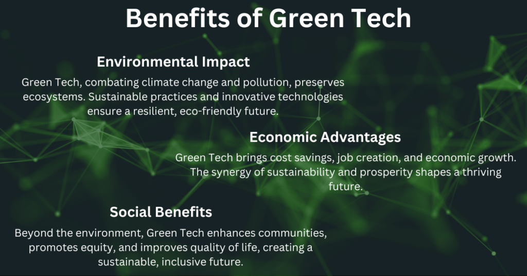 benefits in green tech
