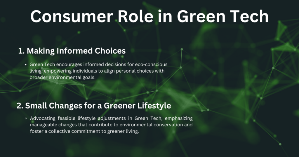 consumer role in green tech
