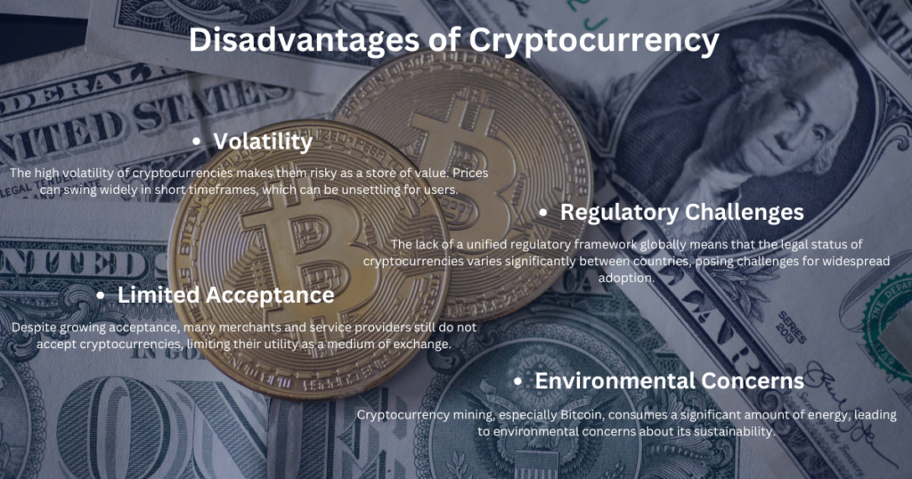 disadvantages of cryptocurrencies
